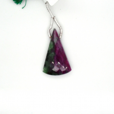 Ruby Zoisite Drop Conical Shape 29x18mm Drilled Bead Single Piece
