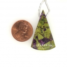 Stichtite  Drops Conical Shape 36X20MM Drilled Bead Single Piece