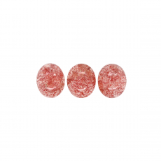Strawberry Quartz Cabs Oval 12x10mm Approximately 12 Carat