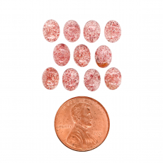 Strawberry Quartz Cabs Oval 8x6mm Approximately 14 Carat