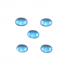 Swiss Blue Topaz Cabs Oval  Shape 6x4mm Approximately 3 Carat