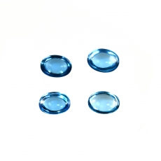 Swiss Blue Topaz Cabs Oval 7x5mm Approximately 4.70 Carat