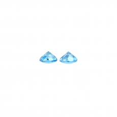 Swiss Blue Topaz Round 5.5mm Matching Pair Approximately 1.53 Carat