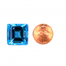 Swiss Blue Topaz Square Shape 18mm Approximately 38.49 Carat.