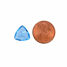 Swiss Blue Topaz Trillion 13mm Single Piece Approximately 7.50 Carat