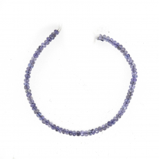 Tanzanite Beads Roundelle Shape 3mm Accent Bead 6 Inch Line