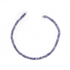 Tanzanite Drops Roundelle Shape 3mm Accent Bead 6 Inch Line