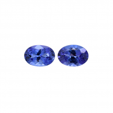 Tanzanite Oval 7x5mm Matching Pair Approximately 1.54Carat
