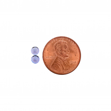 Tanzanite Round 4.1mm Matching Pair Approximately 0.60 Carat