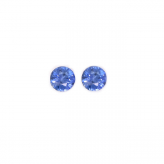 Thai Blue Sapphire Round 4mm Matching Pair Approximately 0.57 Carat
