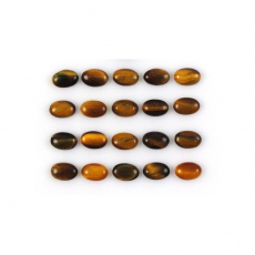 Tiger's Eye Cab Oval 6X4mm Approximately 8.70 Carat