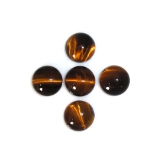Tiger's Eye Cab Round 11mm Approximately 20 Carat