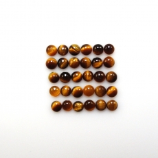 Tiger's Eye Cab Round 3mm Approximately 3 Carat