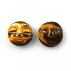 Tiger's Eye Faces Cab Round 11mm Approximately 8.50 Carat