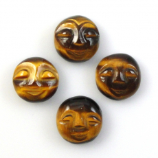 Tiger's Eye Faces Cab Round 9mm Approximately 10 Carat