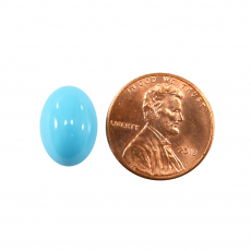 Turquoise Cab Oval 14x10mm Single Piece Approximately 4.84 Carat