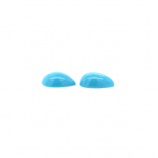 Turquoise Cab Pear Shape 14x10mm Matching Pair Approximately 9.62 Carat