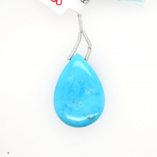 Turquoise Drop Almond Shape 32x22mm Drilled Bead Single Piece