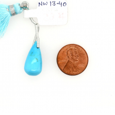 Turquoise Drops Briolette Shape 21x11mm Drilled Bead Single Piece