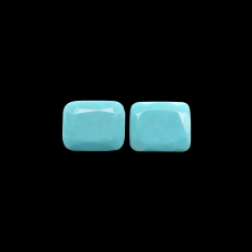 Turquoise Emerald Cushion 11x9mm Matching Pair Approximately 6 Carat