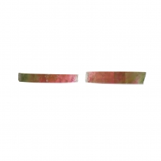 Watermelon Tourmaline Slice 16.5x12.5mm Matching Pair 13.38 Carat