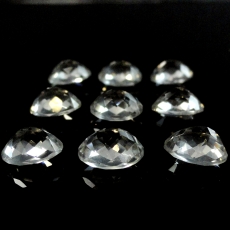 White / Clear Quartz Oval 10X8mm Approximately 20 Carat