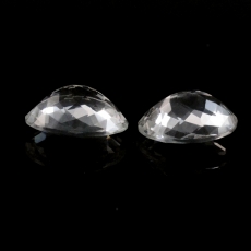 White / Clear Quartz Oval 16X12mm Approximately 15 Carat