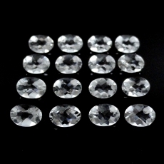 White / Clear Quartz Oval 7X5mm Approximately 10 Carat