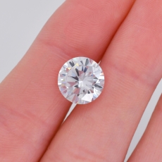 White Cubic Zirconia Round 10mm Single Piece Approximately 6 Carat