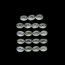 White Moonstone Cab Oval 6X4mm Approximately 10 Carat