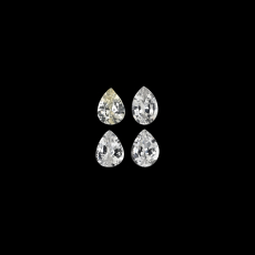 White Sapphire Pear Shape 4x3mm Approximately 0.70 Carat
