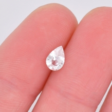 White Sapphire Pear Shape 6x4mm Single Piece Approximately 0.40 Carat