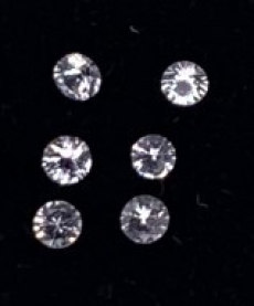 White Sapphire Round 2.5mm Approximately 0.45 Carat