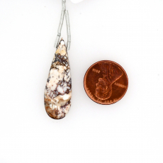 Wild Horse Jasper Drop Almond Shape 35x12mm Drilled Bead Single Pieces