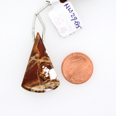 Wild Horse Jasper Drop Conical Shape 36x23mm Drilled Bead Single Piece