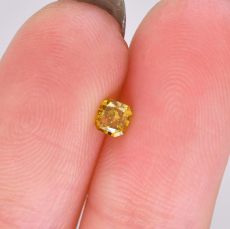 Yellow Diamond Emerald Cut Square 3.3mm Single Piece 0.26 Carat