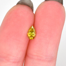 Yellow Diamond Pear Shape 5.6x3.4mm Single Piece 0.26 Carat
