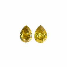 Yellow Diamond Pear Shape 5x3.6mm Matching Pair 0.60 Carat