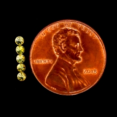 Yellow Diamond Round 2.2mm Approximately 0.21 Carat