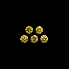 Yellow Diamond Round 2.2mm Approximately 0.21 Carat