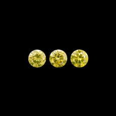 Yellow Diamond Round 2.5mm Approximately 0.18 Carat