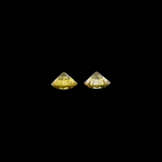 Yellow Diamond Round 3mm Matching Pair Approximately 0.17 Carat