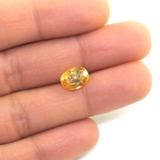 Yellow Sapphire Oval Shape 9.5x6.9mm Approximately 3.36 Carat*