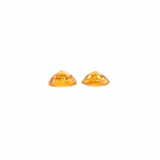 Yellow Sapphire Round 4.2mm Matching Pair Approximately 0.70 Carat