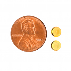 Yellow Sapphire Round 5.5mm Matching Pair Approximately 1.60 Carat