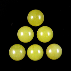 Yellow Serpentine Cab Round 10mm Approximately 20 Carat