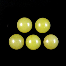 Yellow Serpentine Cab Round 11mm Approximately 20 Carat