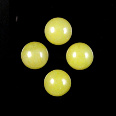 Yellow Serpentine Cab Round 12mm Approximately 20 Carat