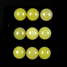 Yellow Serpentine Cab Round 9mm Approximately 20 Carat