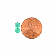 Zambian Emerald Round 4.5mm Matching Pair Approximately 0.65 Carat